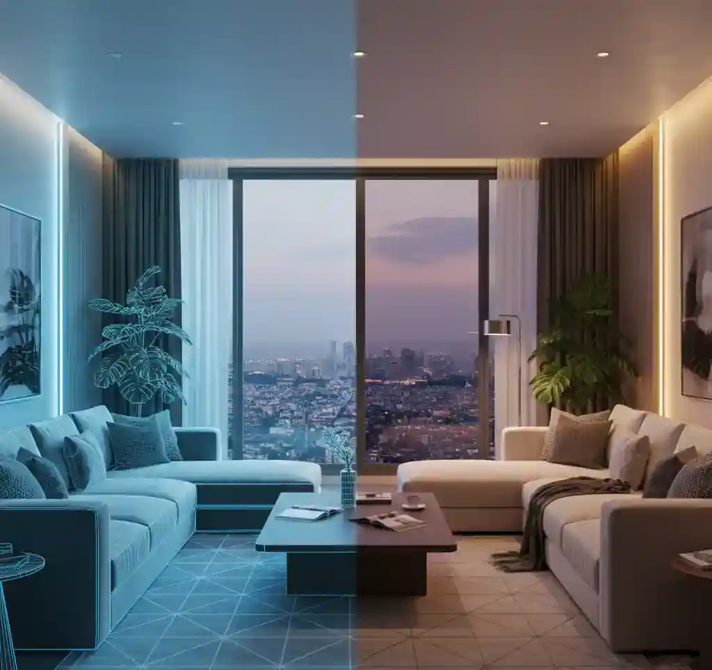 Transformasi wireframe menjadi realita, ilustrasi harga jasa desain 3d interior terbaik di Jakarta oleh SPLUSA.ID Transformasi wireframe menjadi realita, ilustrasi harga jasa desain 3d interior terbaik di Jakarta oleh SPLUSA.ID