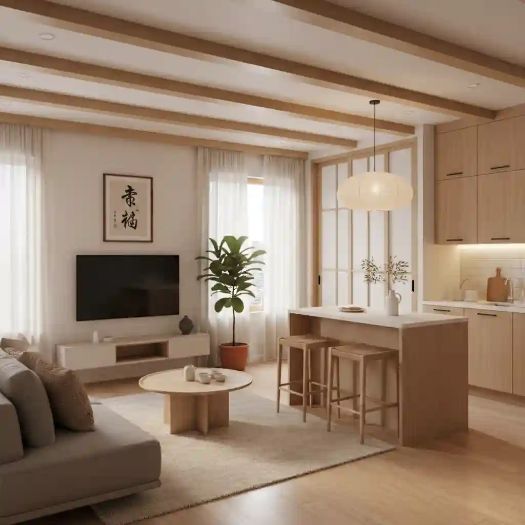 Desain interior apartemen 2 kamar konsep open plan hemat biaya-jasa dan kontraktor interior splusa.id Desain interior apartemen 2 kamar konsep open plan hemat biaya-jasa dan kontraktor interior splusa.id