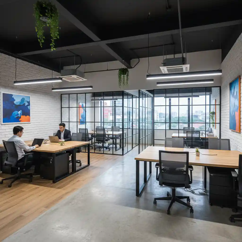 Interior kantor ruko modern di BSD Tangerang oleh Kontraktor interior Tangerang BSD splusa.id Interior kantor ruko modern di BSD Tangerang oleh Kontraktor interior Tangerang BSD splusa.id