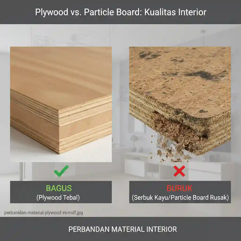 Perbedaan kualitas plywood dan particle board untuk interior apartemen-jasa dan kontraktor interior splusa.id Perbedaan kualitas plywood dan particle board untuk interior apartemen-jasa dan kontraktor interior splusa.id