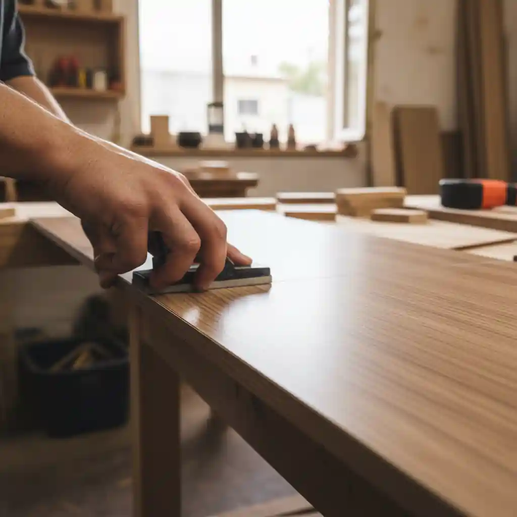 Proses pembuatan furniture custom oleh tukang interior berpengalaman-Kontraktor interior Gading Serpong splusa.id Proses pembuatan furniture custom oleh tukang interior berpengalaman-Kontraktor interior Gading Serpong splusa.id